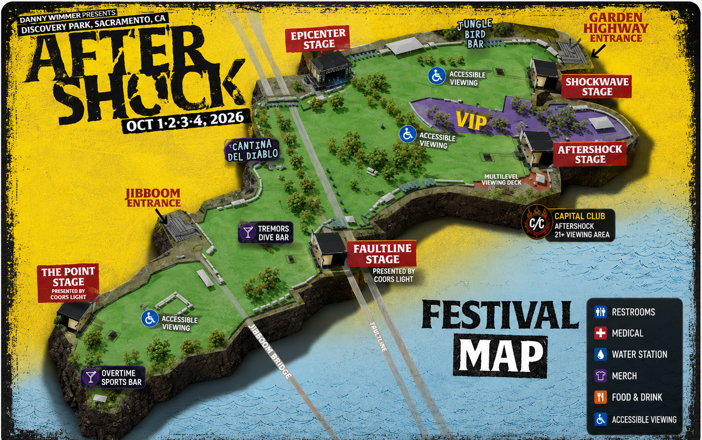 Aftershock 2026 festival map